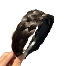 Fishbone Braid Wig Braid Headband Hair Hoop Wide-Brimmed Hair Hoop Wig Hairband