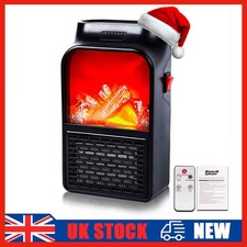 Plug In Wall Heater Portable Mini Electric Fan 400W Space Warmer with Remote New