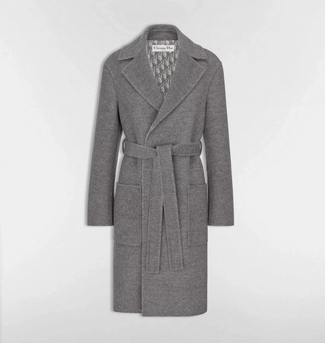 Dior coat with belt - belt,, gray