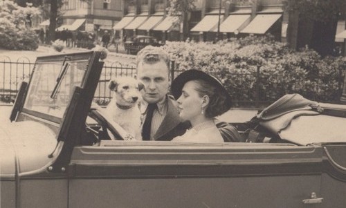 Couple with terrier