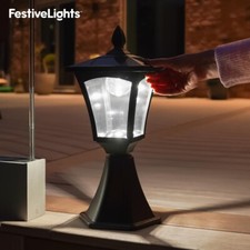 Solar Clear White LED Lantern