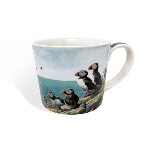 Puffins roosting china mug - china,