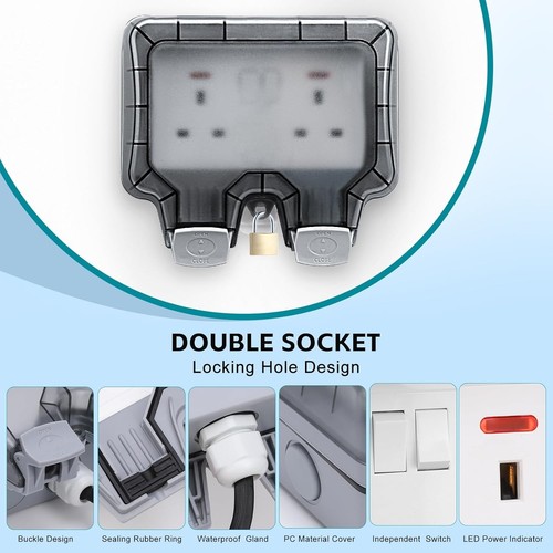 Double outdoor socket - outdoor,