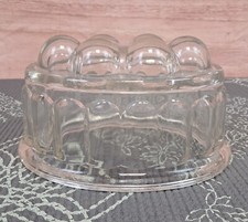 JELLY MOULD Glass Vintage Clear Traditional
