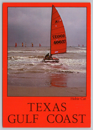 Postcard hobie cat texas gulf - cat,