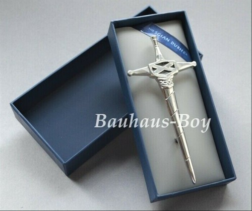 Kilt pin pewter saltire - pewter,