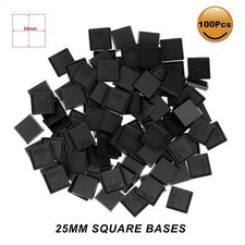 100pcs 25mm Square Model Bases