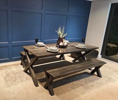 Black dining table sets - table,