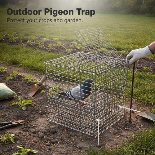 Metal pigeon capture - capture, cage