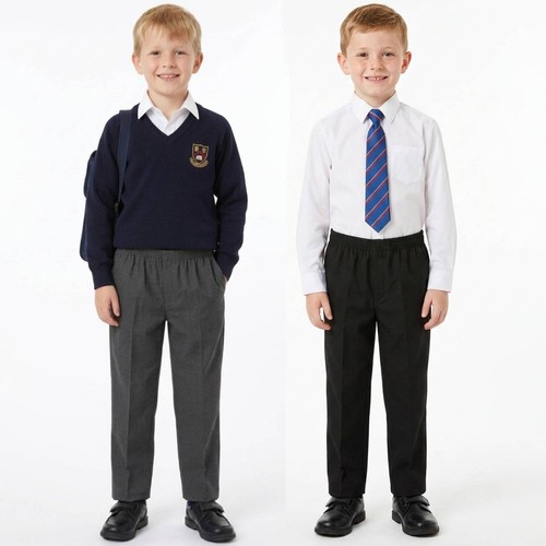Boys school trousers grey - school,