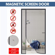 Heavy Duty Magnetic Screen Door Mesh Mosquito Fly Bug Insect Net Door Curtain UK