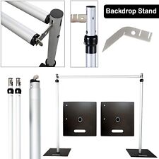 Telescopic Pipe & Drape Kit with Upright Crossbar Base Plate for Event Backdrops