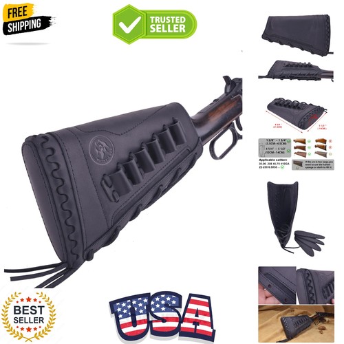 Leather buttstock cheek - cheek, rest