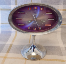 Vintage Coral 2 Jewels Pedestal Alarm Clock (working) Made in Japan