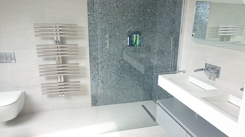 Bespoke corian vanity - corian,