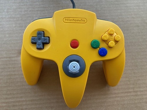 N64 official yellow controller - n64,