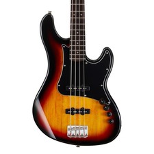 Cort GB34JJ 4-String Bass Guitar, 3 Tone Sunburst (NEW)