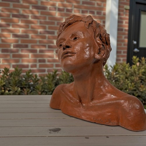 Vintage terracotta bust - terracotta,