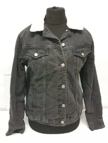 Topshop moto black - topshop, shearling