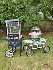 Hire Only* Vintage White Candy Floss Machine & Popcorn Cart Birthdays Weddings
