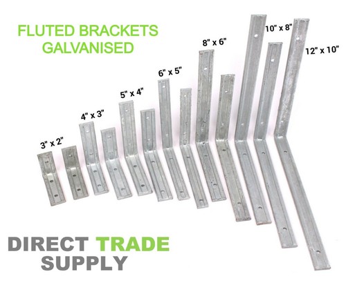 Fluted angle brackets - brackets, heavy