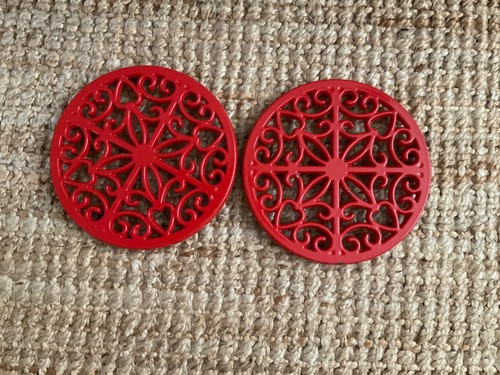 Vintage red cast iron 8 - 2x,