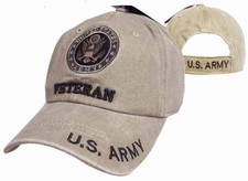 New Arrivals Official US Army Licensed Cap Army Emblem Veteran Subdue Cap Khaki