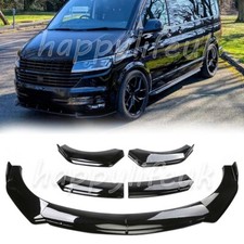 Gloss Black Front Bumper Lip Splitter Spoiler Body Kit For VW Transporter T5 T6