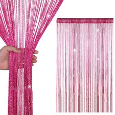 Beaded String Curtain Panels Door Fly Screen Room Divider Net Hanging Curtains