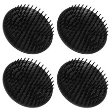 4 Pcs Black Pe Hair Scalp Massager Shampoo Brush Scalp Massage Brush