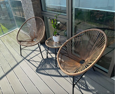 Rattan Bistro Set 3 pc Patio