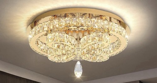 Semi flush mount - mount, crystal
