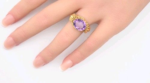 Vintage gold amethyst - vintage,