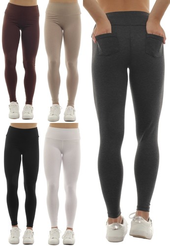 Ladies long leggings pockets - long,