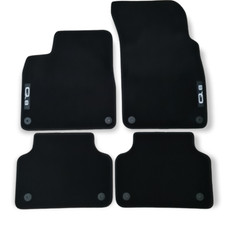Velour Car Floor Mats For Audi Q8 Waterproof Black Carpet Rugs Auto Liners New