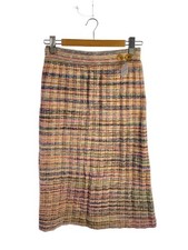 BEAMS BOY Border Skirt Multicolor Wool Blend/Unused