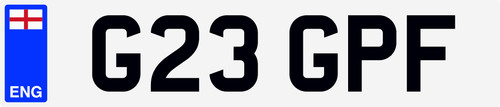 G23 gpf old number plate - gpf,