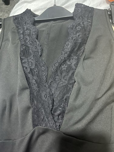 Black sleeveless lace detail - lace,