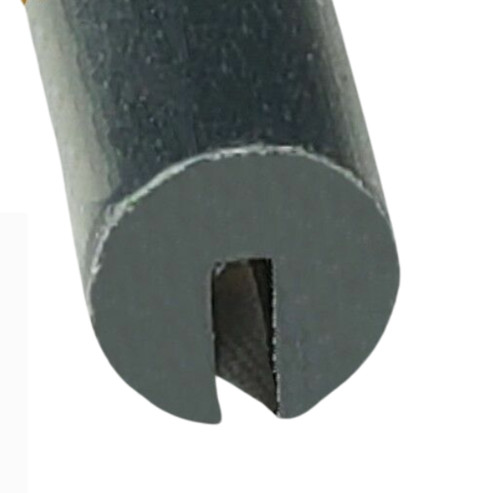 Round black rubber channel - rubber, u