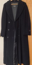 Max mara weekend dark navy long maxi coat wool belted 14 double breasted CH 46”