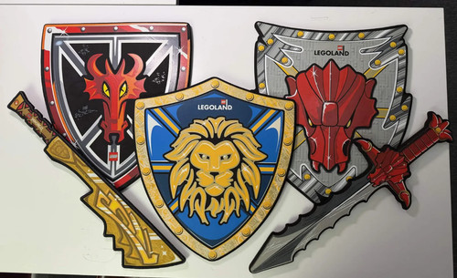 Lego foam shields and - lego, 20”