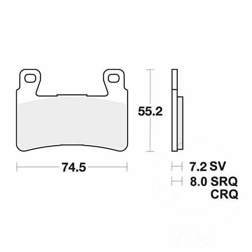 Trw brake pads front mcb703 - trw,
