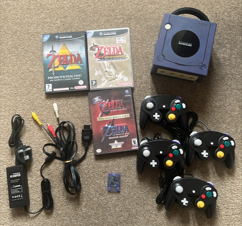 Gamecube console all wires - gamecube, console,