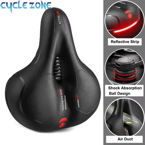 Wide gel bicycle saddle - wide,