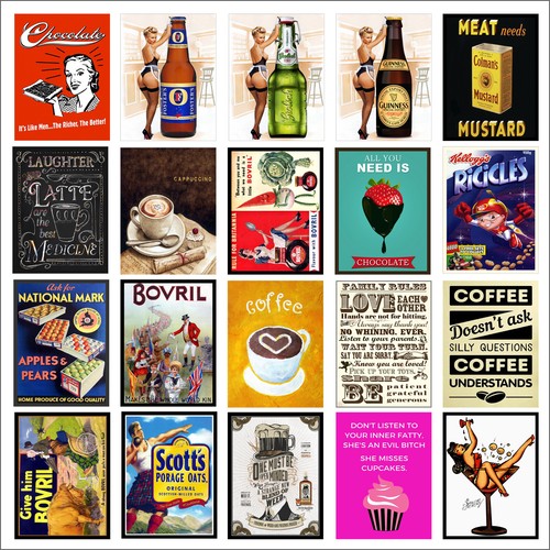 Various retro tin metal - various,