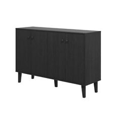 Sideboard Storage Buffet Cabinet with 4 Doors Shelf Dining Room Wood Cupboard UK