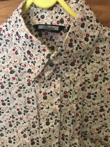Relco button down - , flowered