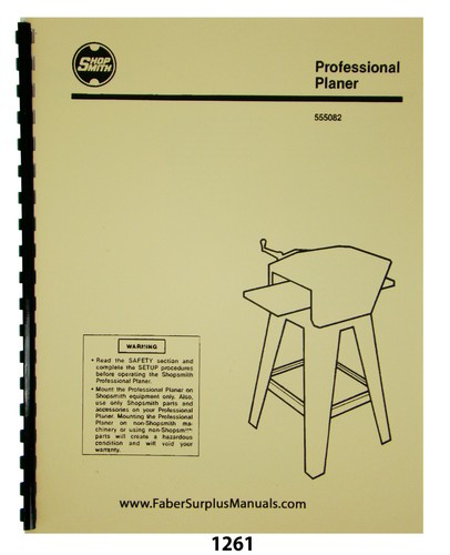 Shopsmith professional planer - professional,