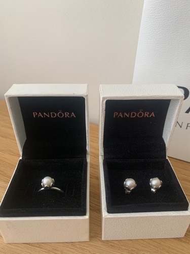 Genuine pandora pearl ring - genuine,