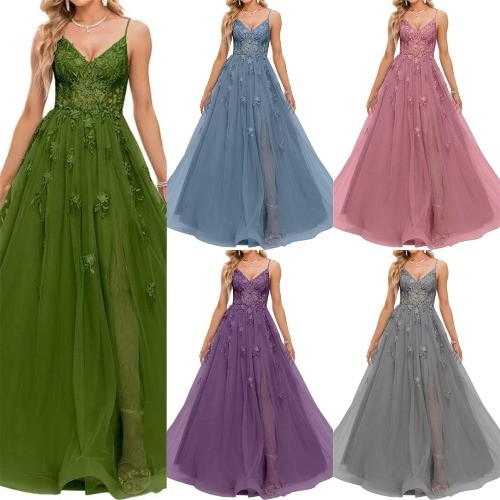 Evening gowns spaghetti straps - gowns,